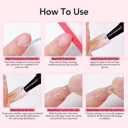 Maniye semi solid nail glue & remover