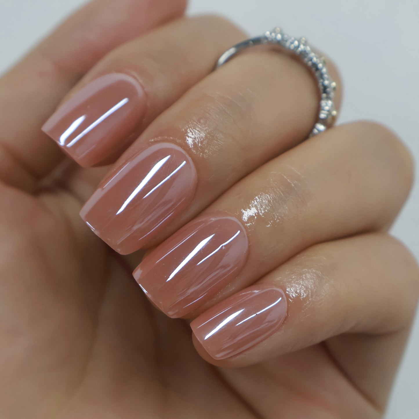 Maniye Toffee Nude Jelly Press On Nails