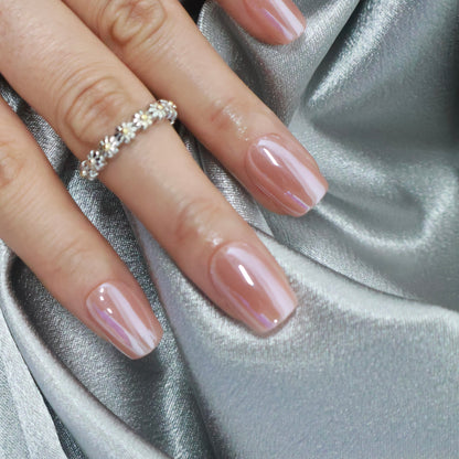 Maniye Toffee Nude Jelly Press On Nails