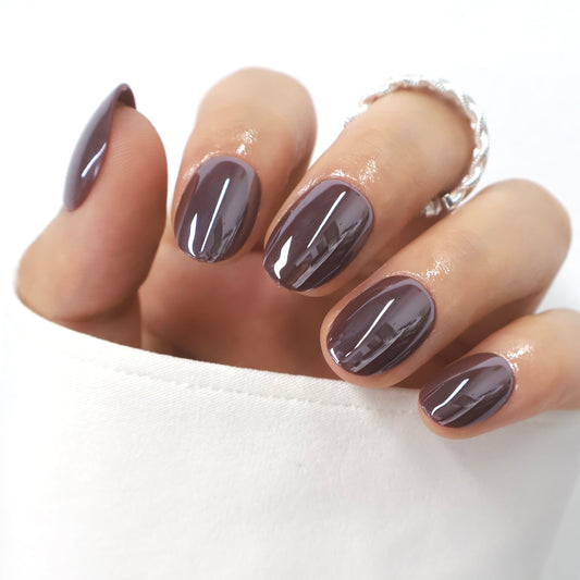 Maniye Mauve Mochi Jelly Press On Nails