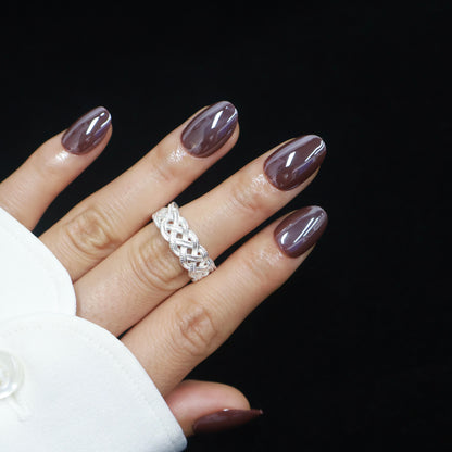 Maniye Mauve Mochi Jelly Press On Nails