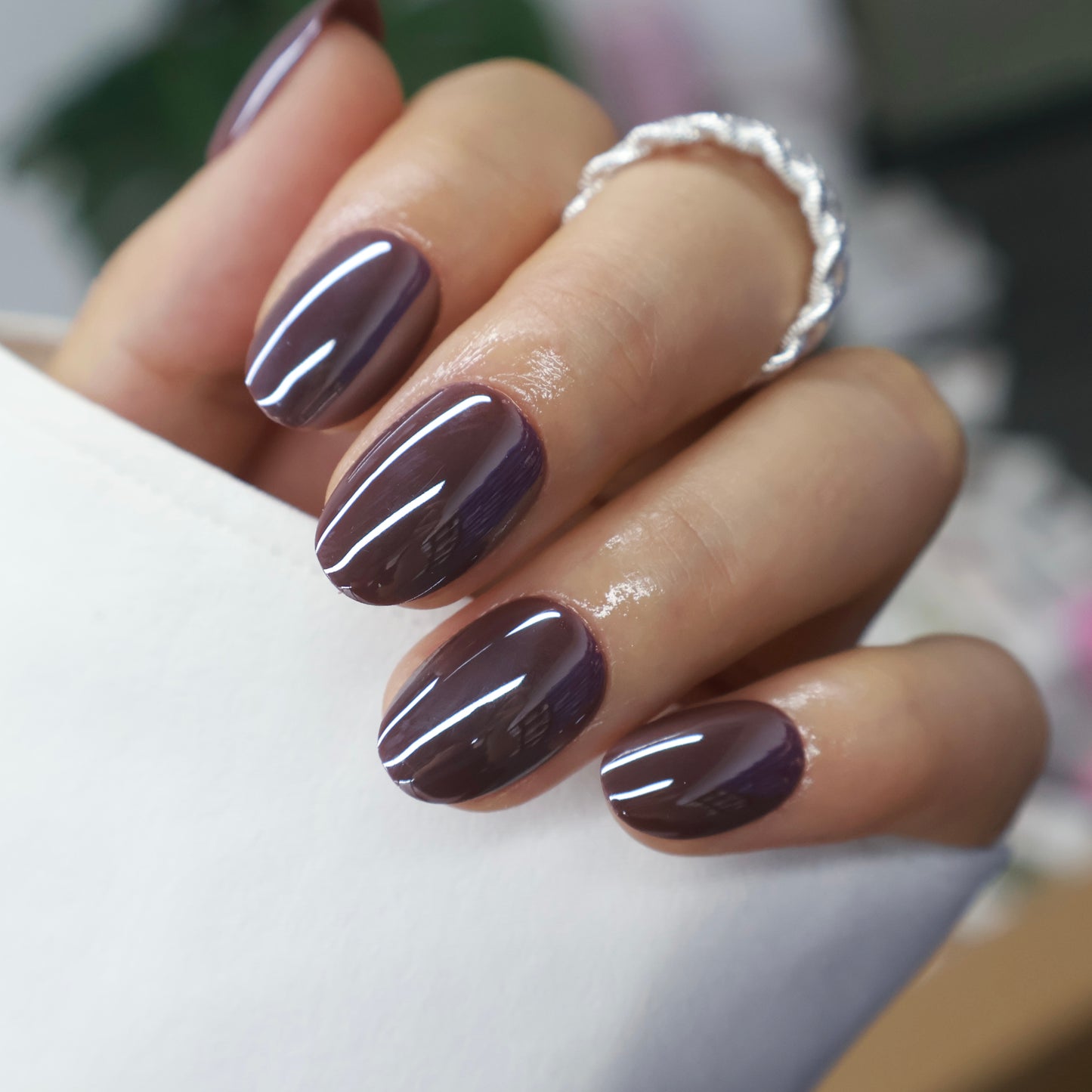 Maniye Mauve Mochi Jelly Press On Nails