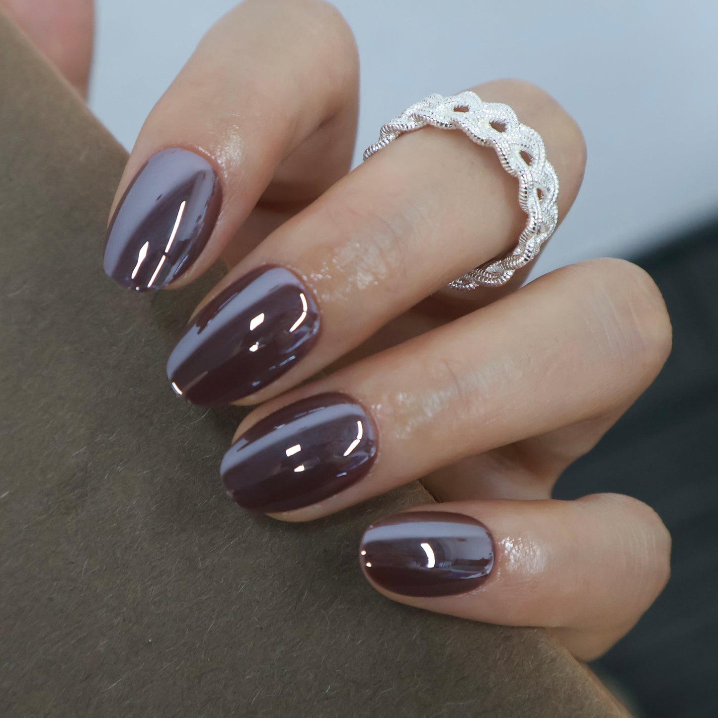 Maniye Mauve Mochi Jelly Press On Nails