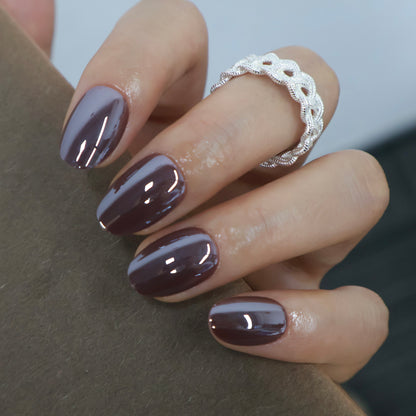 Maniye Mauve Mochi Jelly Press On Nails