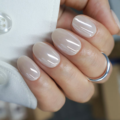 Maniye Glazed Silk Chrome Press On Nails