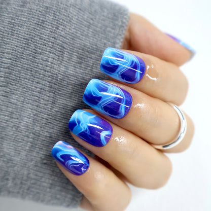Maniye Ocean Wave Marble Press On Nails