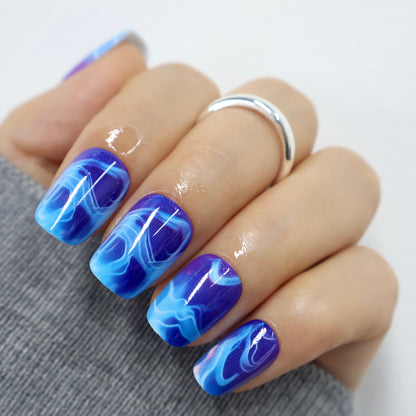 Maniye Ocean Wave Marble Press On Nails