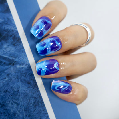 Maniye Ocean Wave Marble Press On Nails