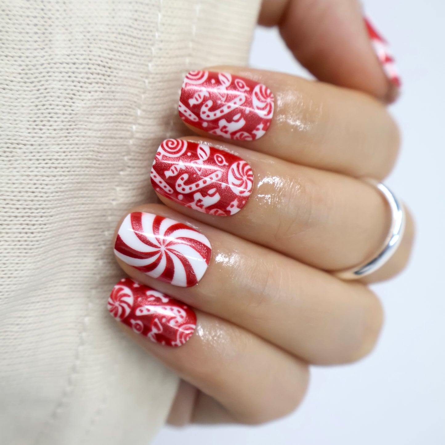 Christmas Candy Press-Ons