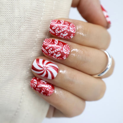 Christmas Candy Press-Ons