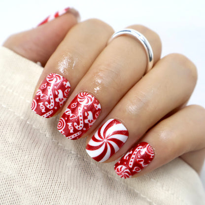 Christmas Candy Press-Ons