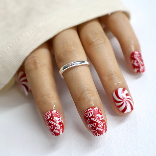Christmas Candy Press-Ons