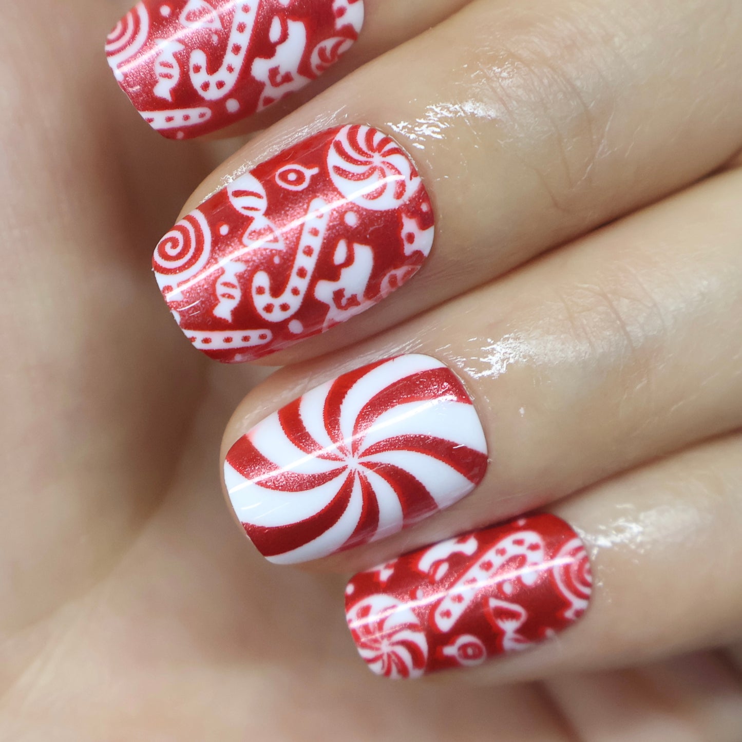 Christmas Candy Press-Ons
