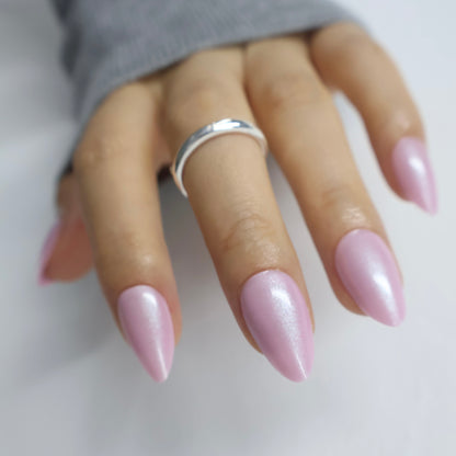 Baby Pink Glazed Press On Nails