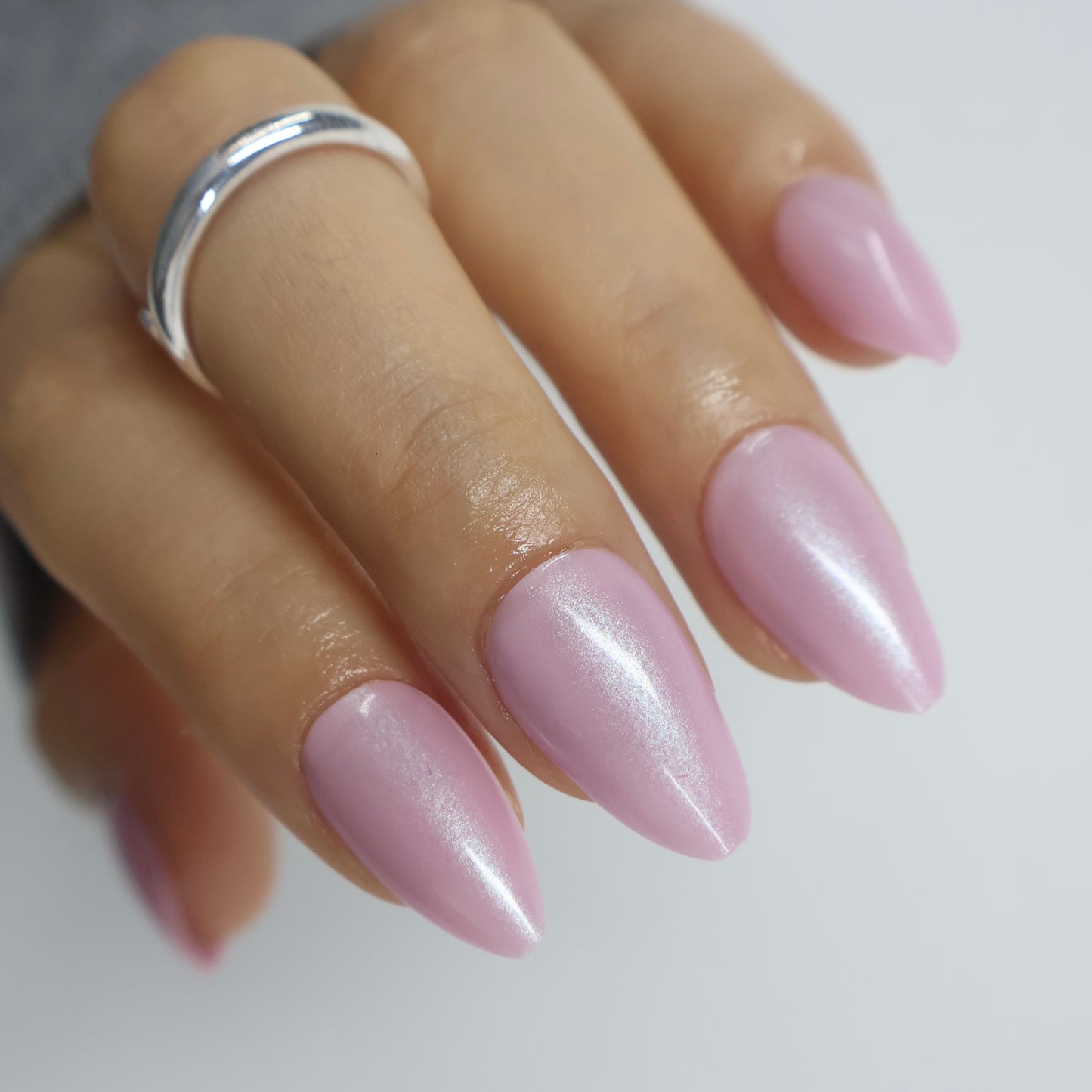Baby Pink Glazed Press On Nails