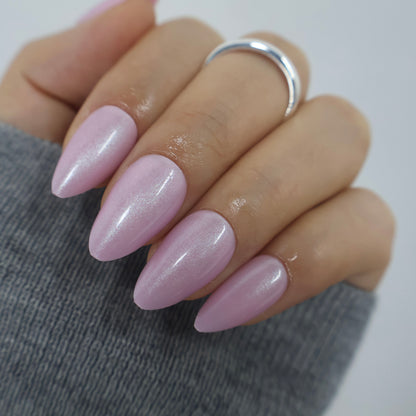 Baby Pink Glazed Press On Nails