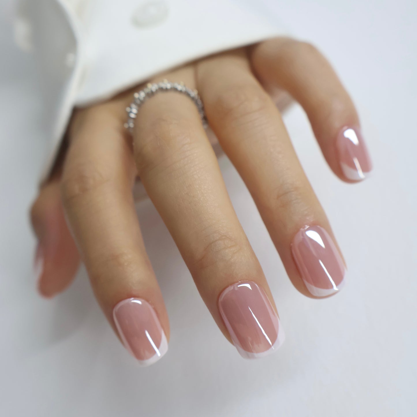 Short Square Translucent Pink Acrylics