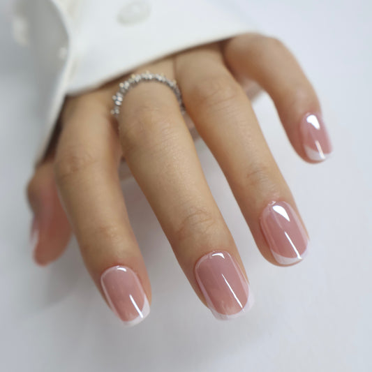 Short Square Translucent Pink Acrylics