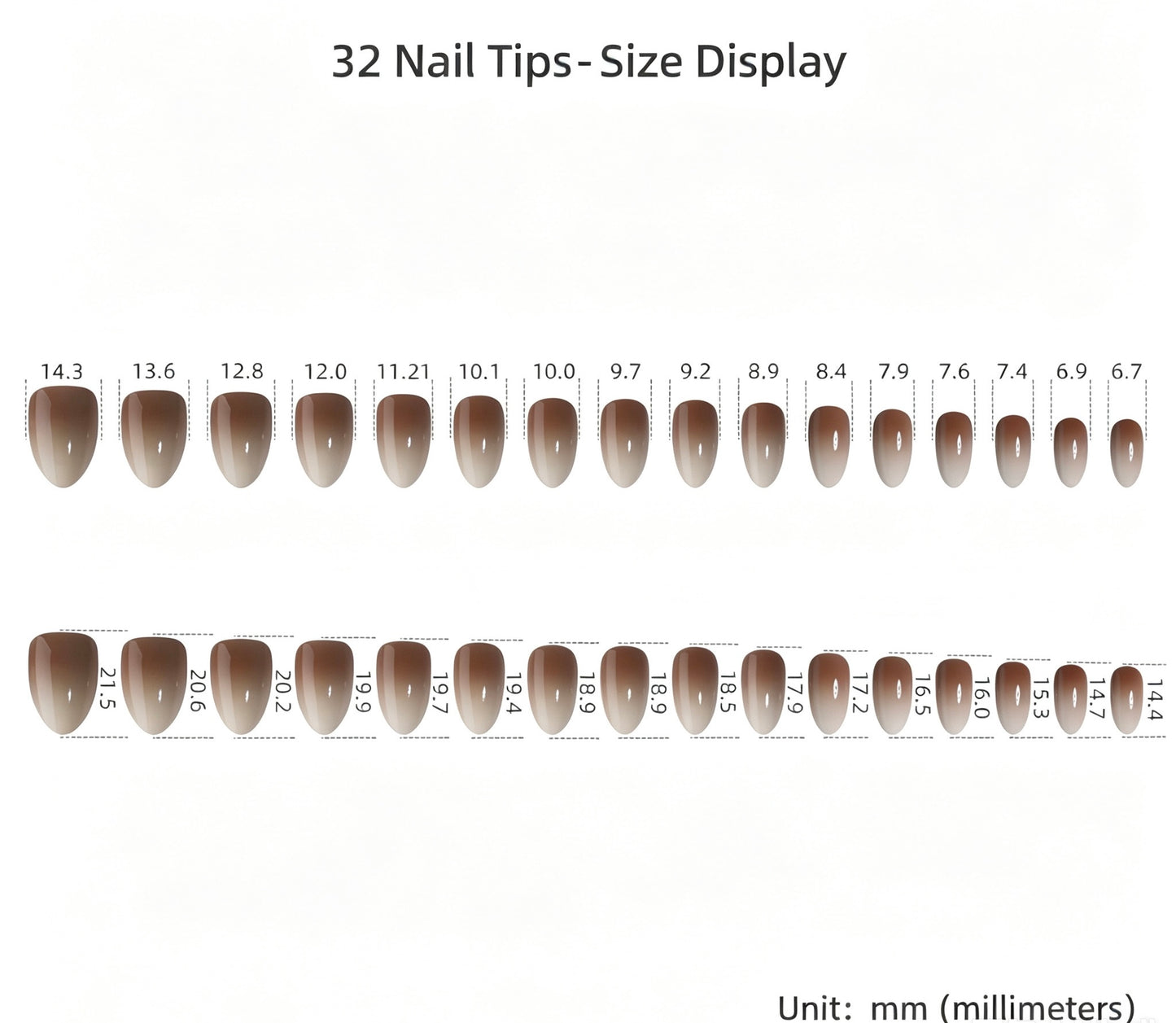 Nude Gradient Milk White Stick on Nails for Women