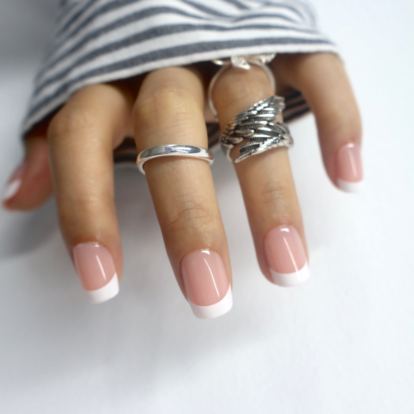 Classic Elegance French Tip Press-On Nails