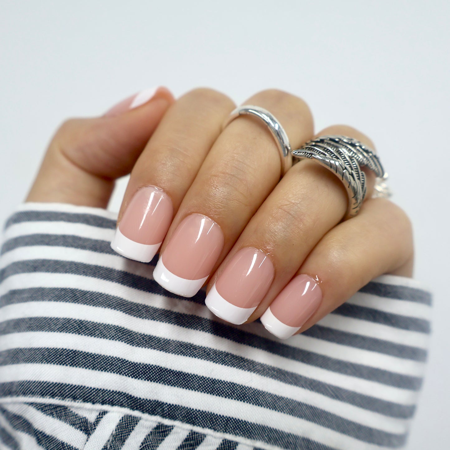 Classic Elegance French Tip Press-On Nails