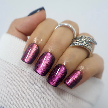 Midnight Purple Magnetic Velvet Nails