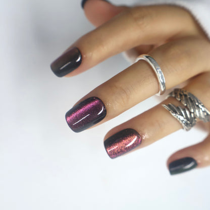 Midnight Purple Magnetic Velvet Nails