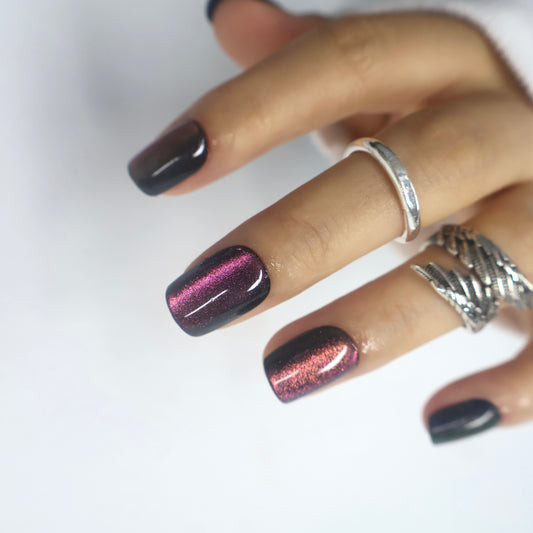 Midnight Purple Magnetic Velvet Nails