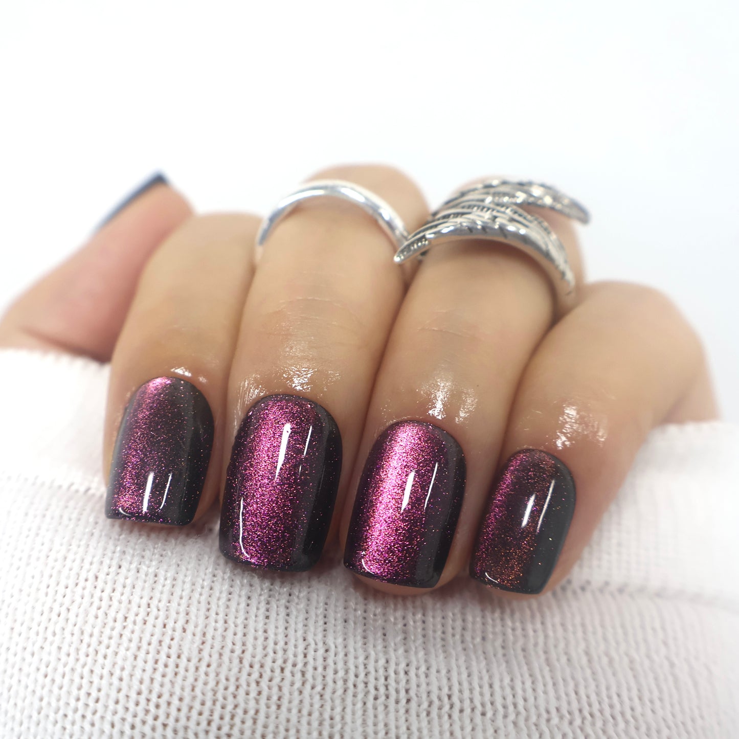 Midnight Purple Magnetic Velvet Nails