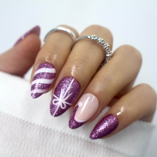 Metallic Fluid Wave Custom Luxury Nails