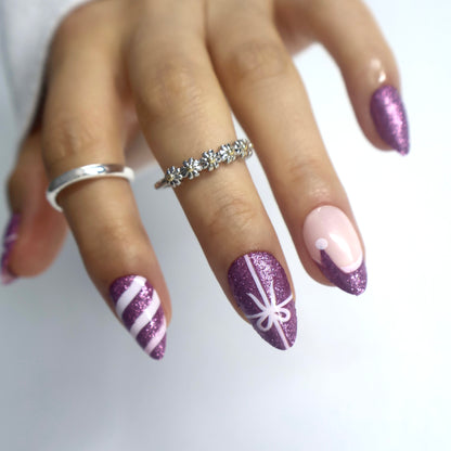 Metallic Fluid Wave Custom Luxury Nails