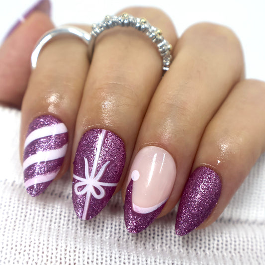 Metallic Fluid Wave Custom Luxury Nails
