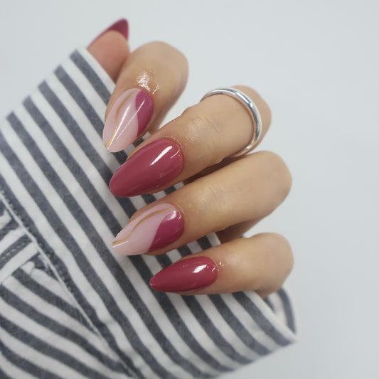 Minimalist Dusty Rose Press On Nails