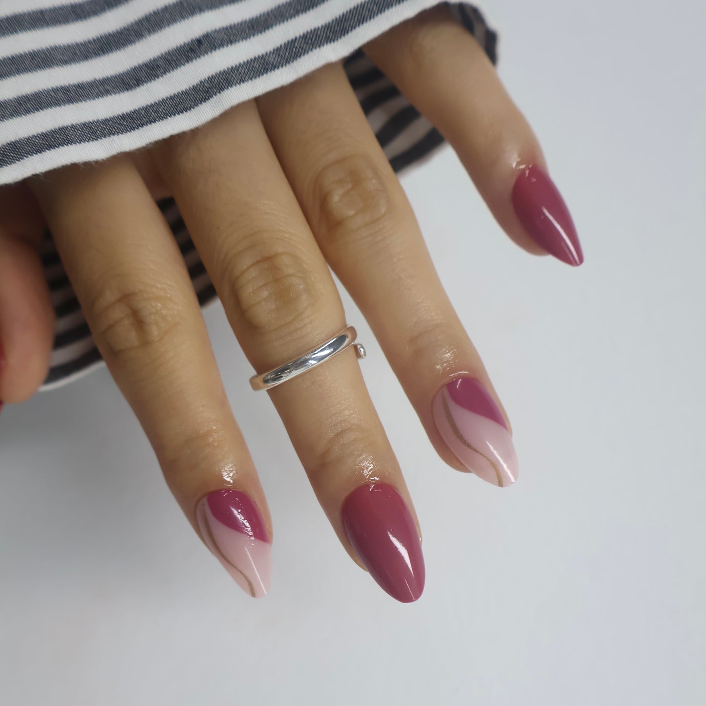 Minimalist Dusty Rose Press On Nails