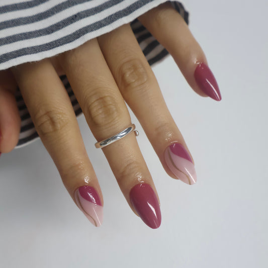 Minimalist Dusty Rose Press On Nails
