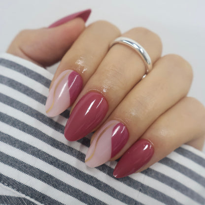 Minimalist Dusty Rose Press On Nails