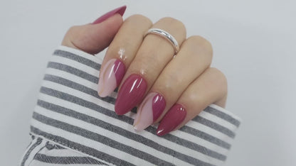 Minimalist Dusty Rose Press On Nails