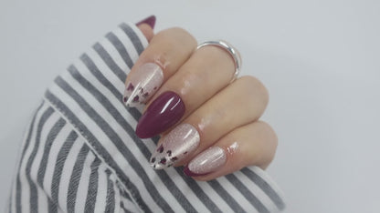 Modern Leopard Velvet Cat Eye Press On Nails
