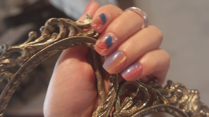 Sunset Gradient Butterfly Press-On Nails