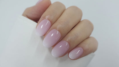 Pink white ombré oval